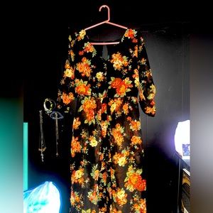 Toxik flower jumpsuit dress